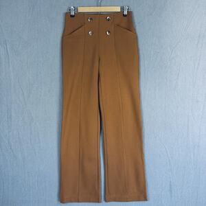 Betabrand Pants Womens Medium Brown Sailor High Rise Dress Yoga Trousers Flared